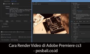 cara render video di adobe premiere cs3